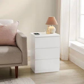 Κομοδίνο Με Ενσωματωμένες Πρίζες & USB (40x35x59) Vasagle LET631W14V2