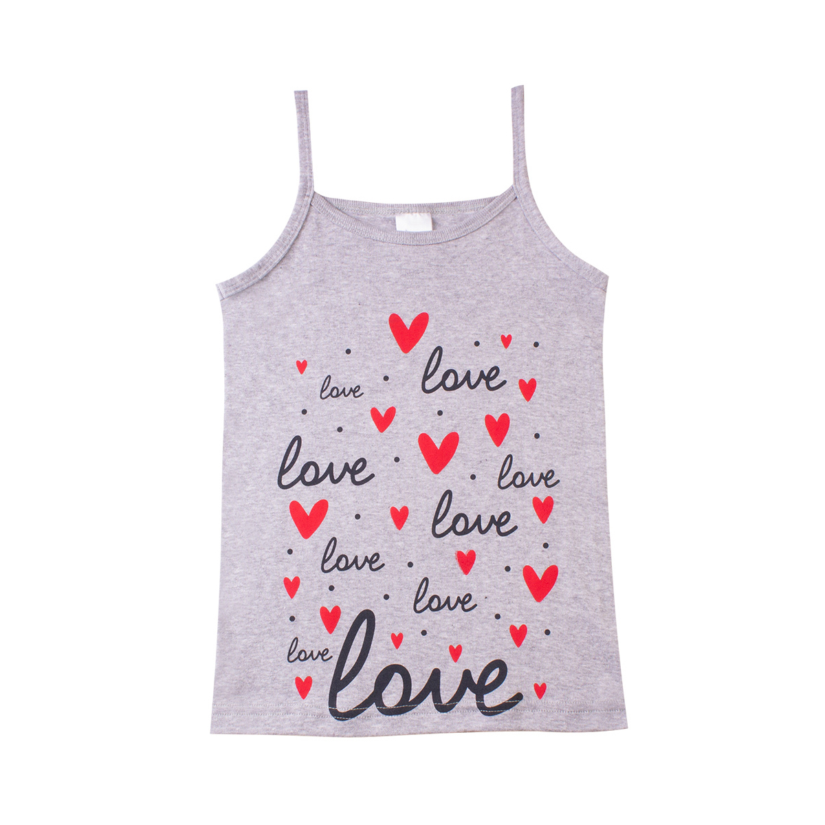 Φανελάκι Παιδικό Αμάνικο Minervakia Love 41919 Γκρι
