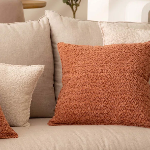 Διακοσμητικό Μαξιλάρι Μπουκλέ (45x45) A-S Soana Terracotta 204403C