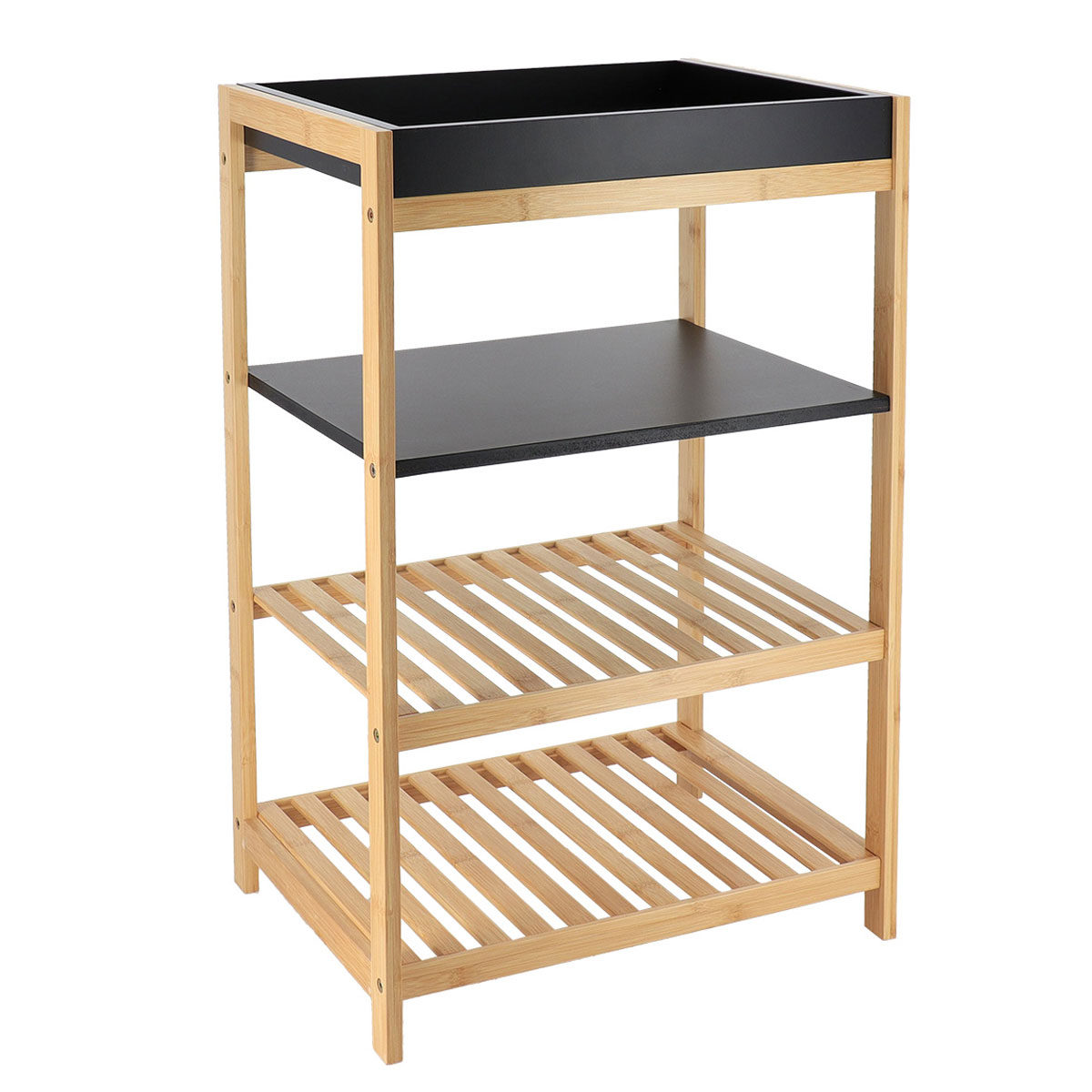 Ραφιέρα Δαπέδου 4 Θέσεων (43x33x70) T-D Black/Bamboo 98226195