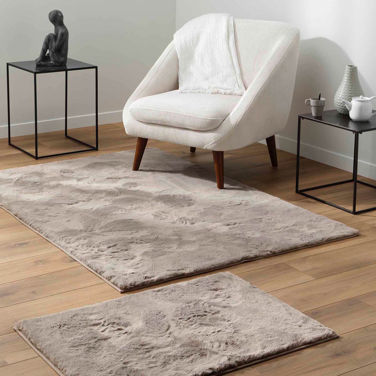 Πατάκι Γούνινο (60x90) L-C Feline Taupe 1741536