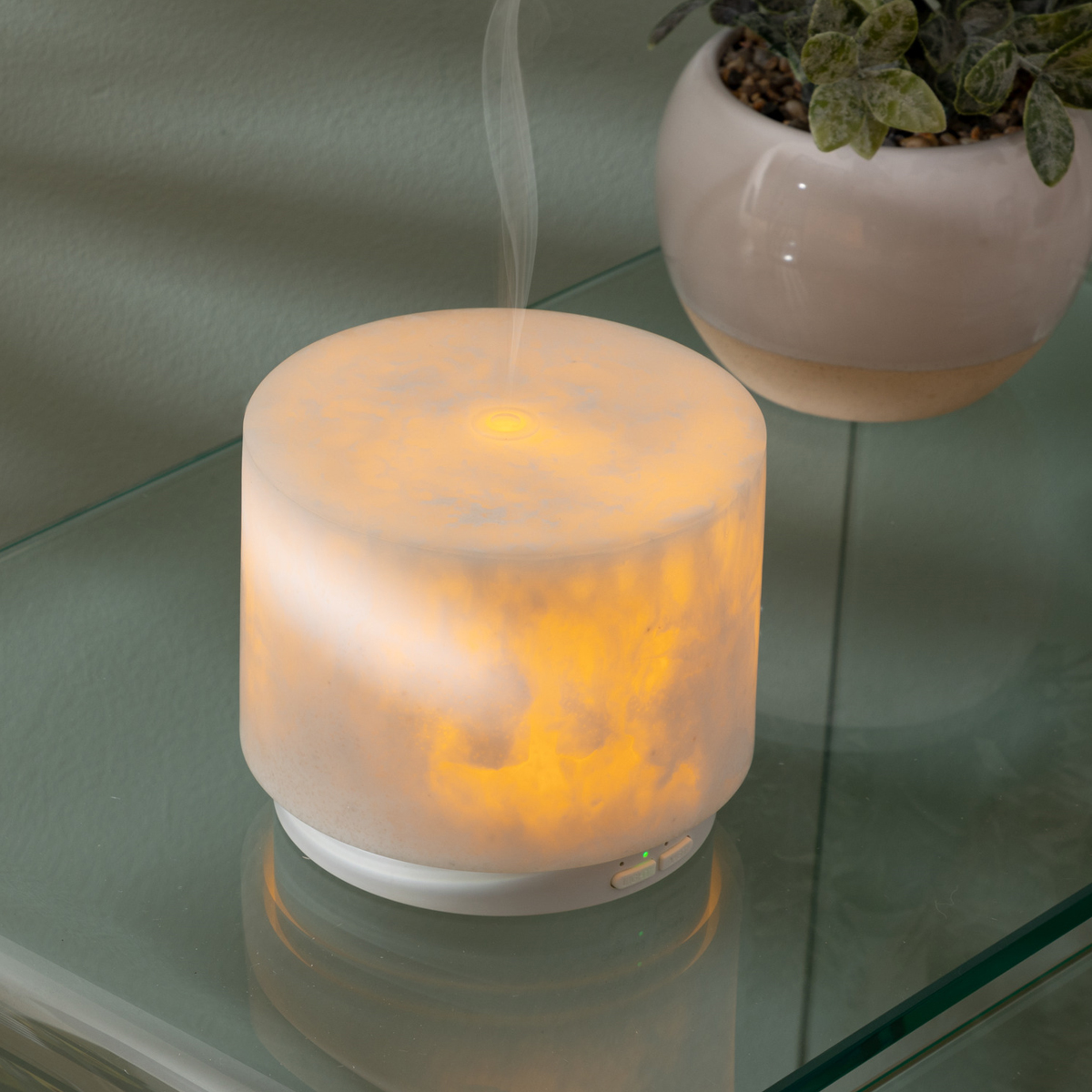 Συσκευή Αρωματοθεραπείας Με Φωτισμό 100ml A-S Elsy Marble 207014A