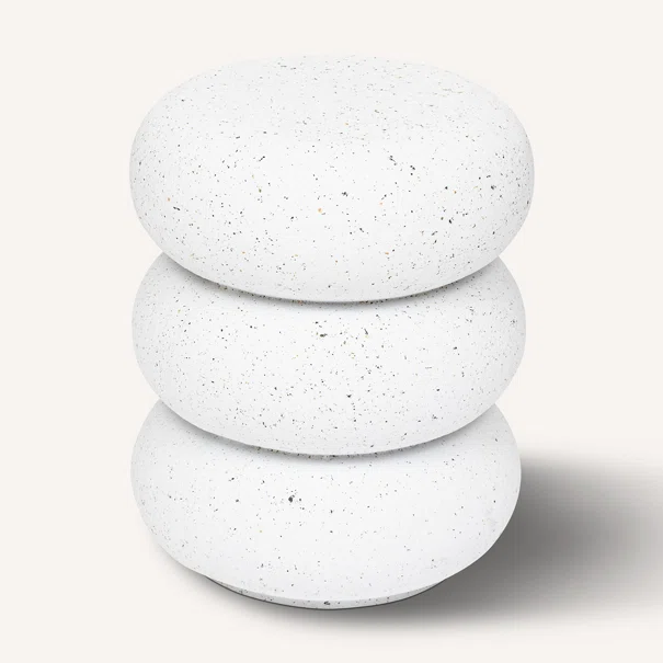 Βοηθητικό Τραπεζάκι (Φ35x43) A-S Stonento Totem White 206003B