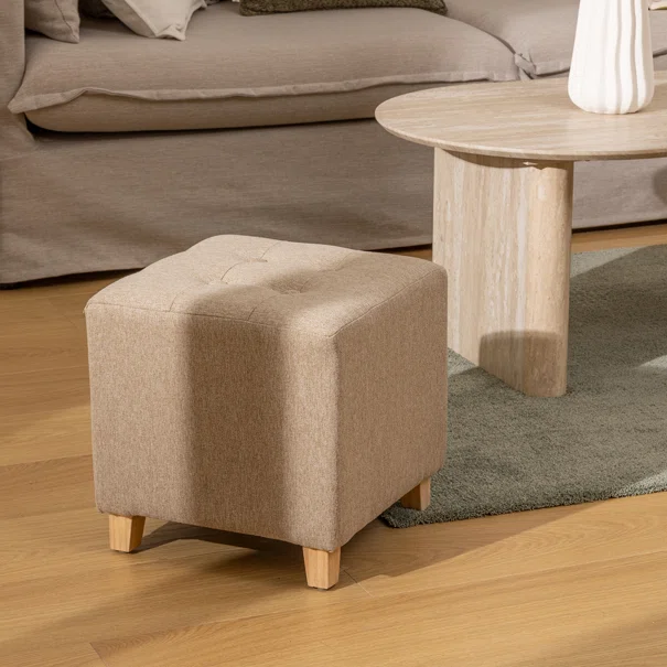 Σκαμπό (35x35x35) A-S Leandre Beige 121360T