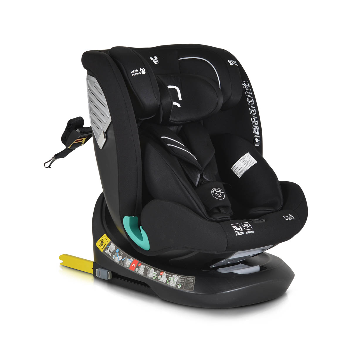 Κάθισμα Αυτοκινήτου ISOfix (40-150εκ. Ύψος) Cangaroo Quill i-Size Black