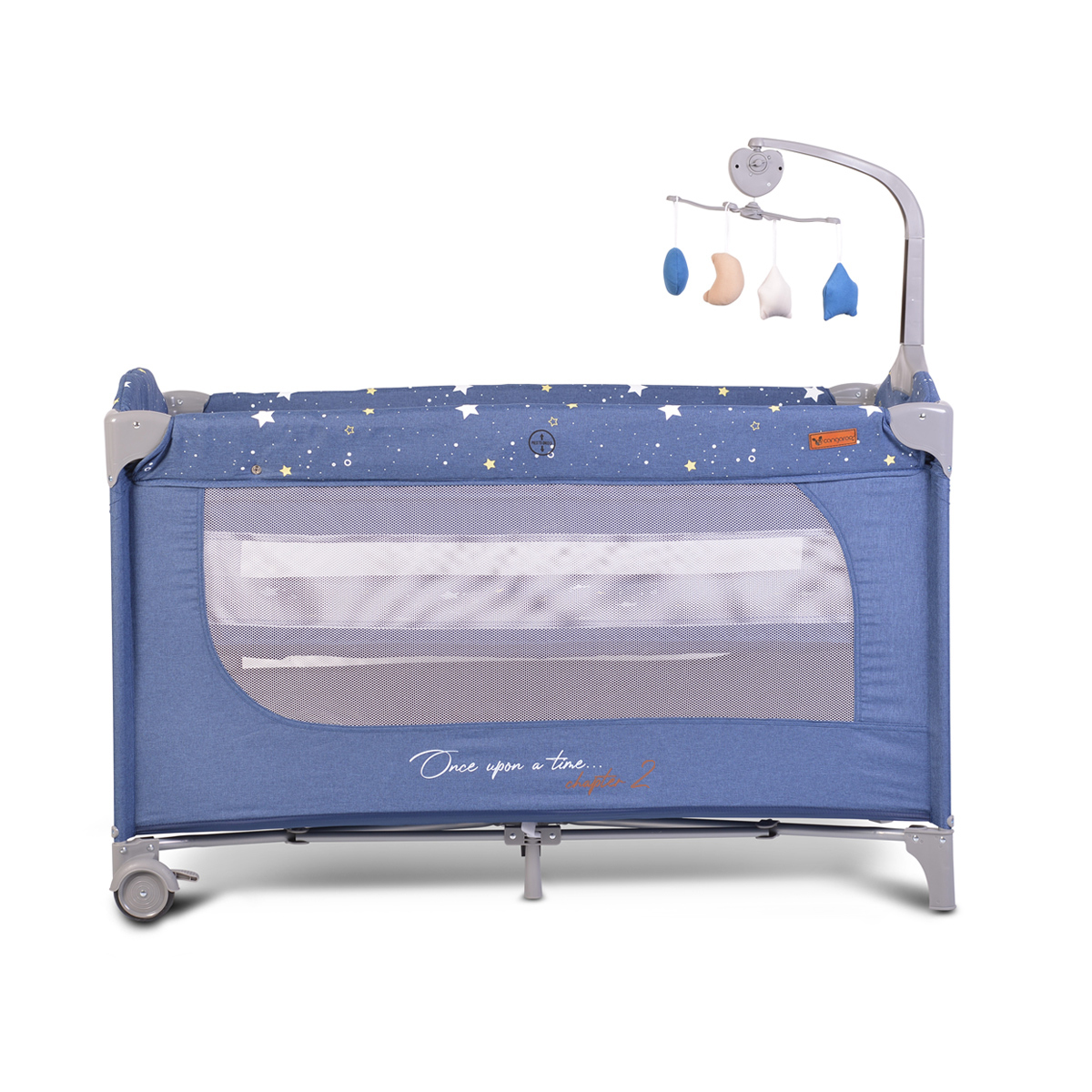 Παρκοκρέβατο 2 Θέσεων (0+ Μηνών/Έως 15kg) Cangaroo Once Upon A Time 2 Jeans