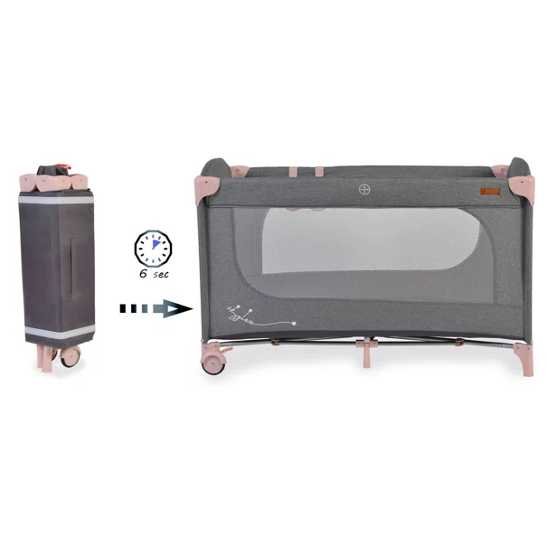 Παρκοκρέβατο (0+ Μηνών/Έως 14kg) Cangaroo Skyglow 1 Pink