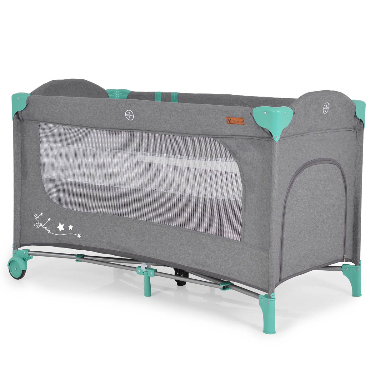 Παρκοκρέβατο 2 Θέσεων (0+ Μηνών/Έως 14kg) Cangaroo Skyglow 2 Mint