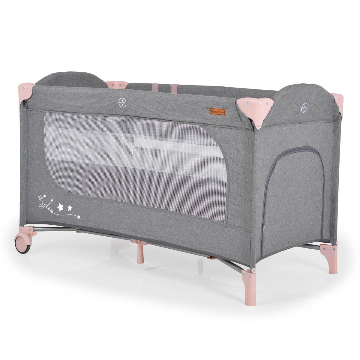 Παρκοκρέβατο 2 Θέσεων (0+ Μηνών/Έως 14kg) Cangaroo Skyglow 2 Pink