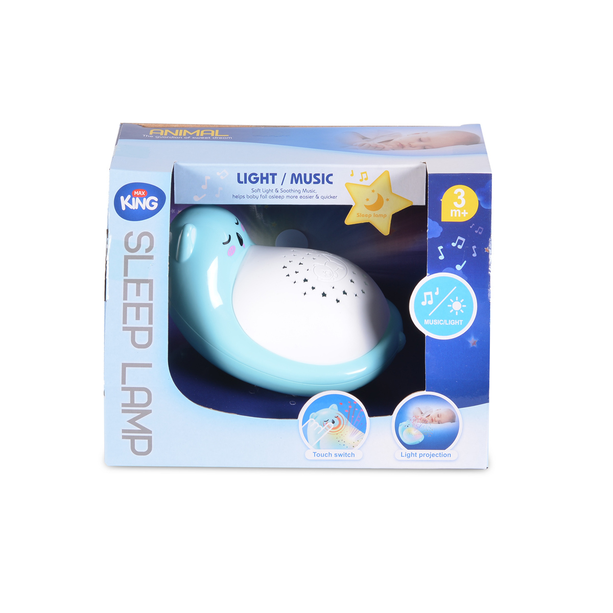 Μουσικός Προβολέας Moni Animal Blue Παιχνίδια Μόμπιλε Spitishop