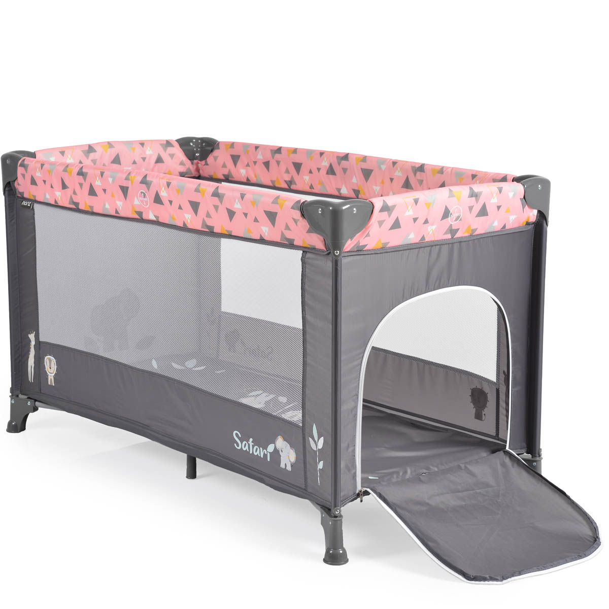 Παρκοκρέβατο (0+ Μηνών/Έως 15kg) Moni Safari Pink