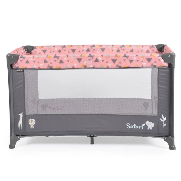 Παρκοκρέβατο (0+ Μηνών/Έως 15kg) Moni Safari Pink