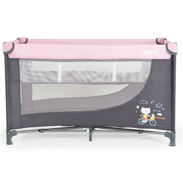 Παρκοκρέβατο 2 Θέσεων (0+ Μηνών/Έως 14kg) Moni Tommy Pink