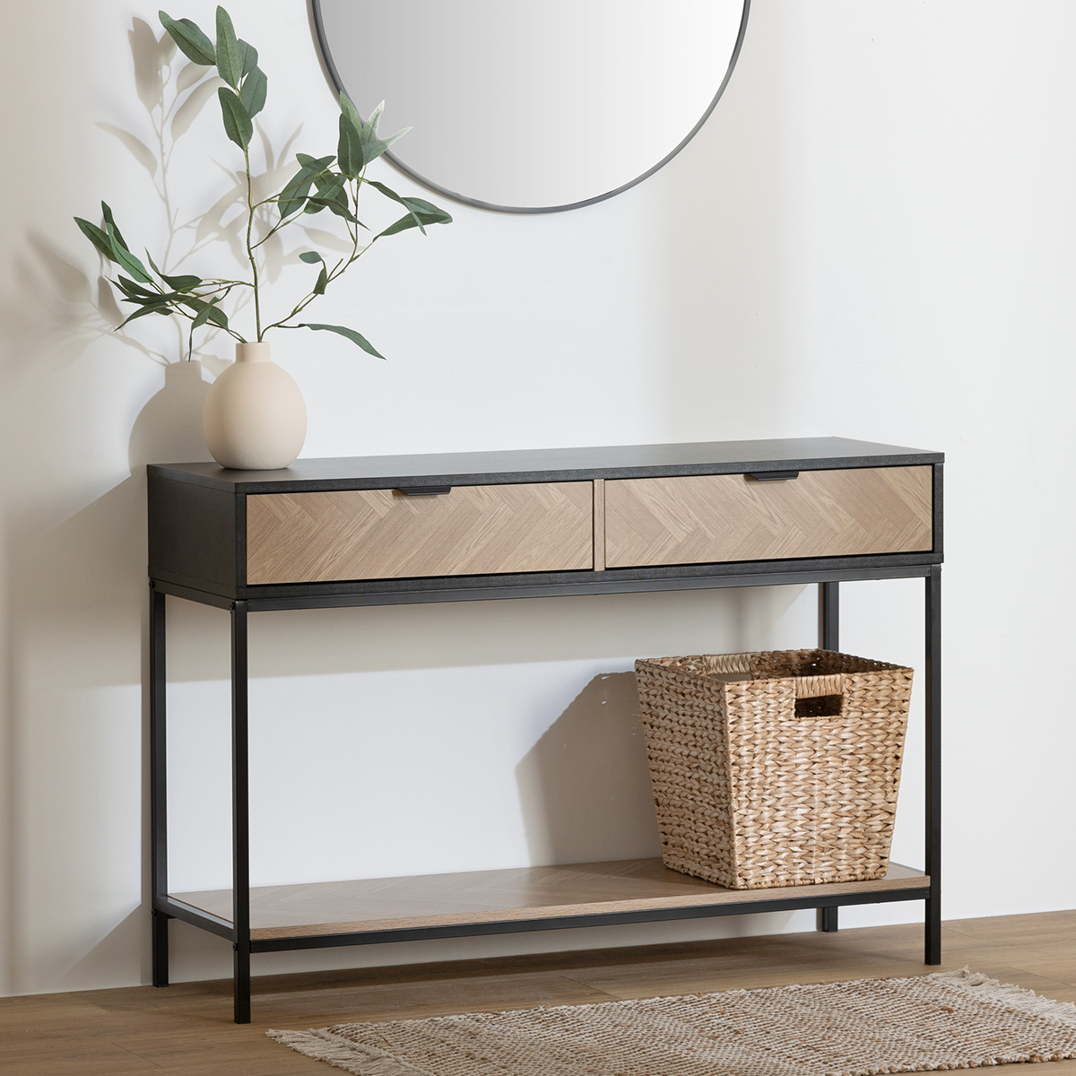 Κονσόλα Εισόδου (110X35X75) F-V Chevron 193630 Έπιπλα Μπουφέδες - Κονσόλες Spitishop
