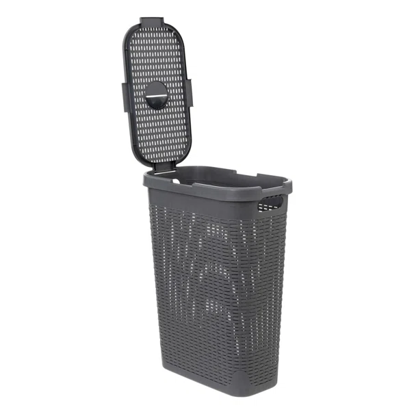 Καλάθι Απλύτων 40Lit (26.5x46.4x60.5) F-V Rattan Slim Concrete 202409J