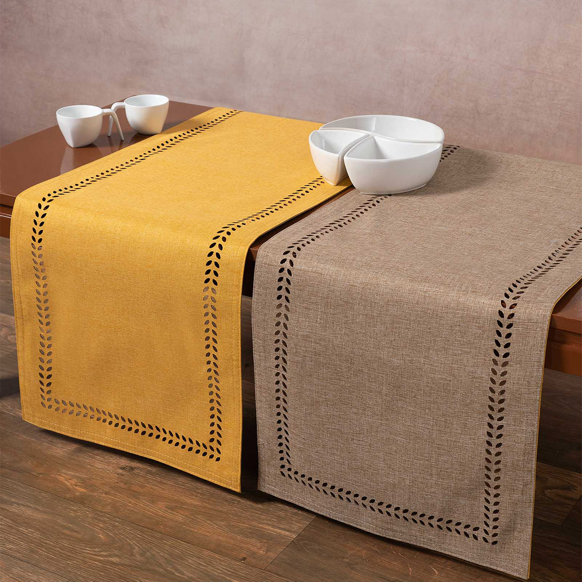 Τραβέρσα 2 Όψεων (45x170) Silk Fashion BG18 Yellow/Sand