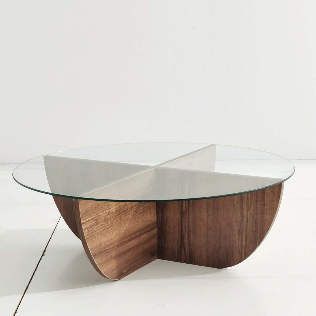 Τραπέζι Σαλονιού (Φ90X30) A-G Lily 552Nos2238 Walnut Έπιπλα Τραπεζάκια Στρογγυλά Spitishop