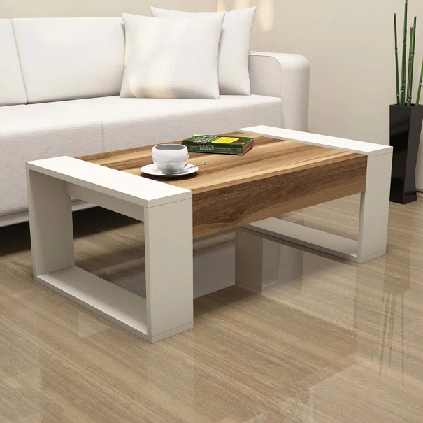 Τραπέζι Σαλονιού (102x60x37.6) A-G Venus 845HCT2819 Walnut Cream