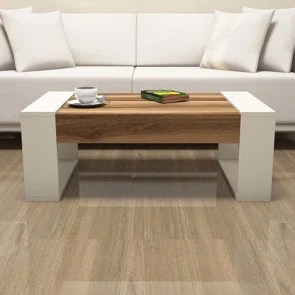 Τραπέζι Σαλονιού (102x60x37.6) A-G Venus 845HCT2819 Walnut Cream