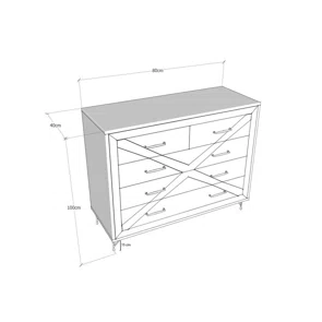 Συρταριέρα 4 Θέσεων (80x40x100) A-G Comfort 854KLN3401 Anthracite Oak