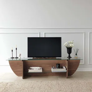 Έπιπλο Τηλεόρασης (158x35x40) A-G Lily 552NOS1604 Walnut