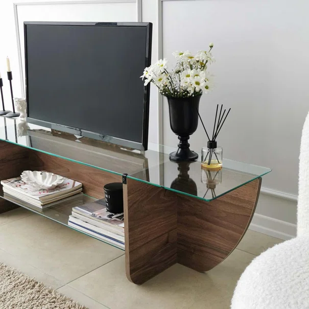 Έπιπλο Τηλεόρασης (158x35x40) A-G Lily 552NOS1604 Walnut