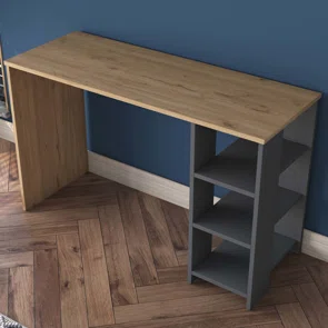 Γραφείο Με Ράφια (120x45x74) A-G 893RAN3330 Walnut Anthracite