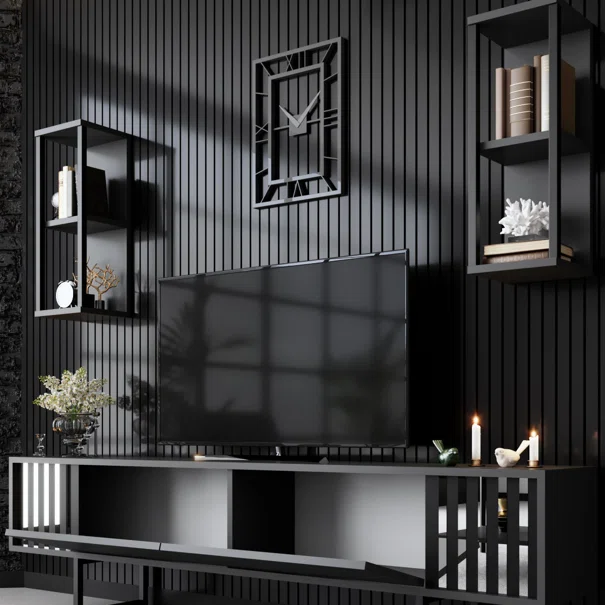 Σύνθετο Σαλονιού (180x30x48) A-G Chrome Line 618BLY1142 Anthracite