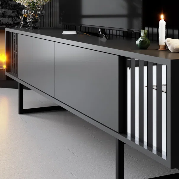 Σύνθετο Σαλονιού (180x30x48) A-G Chrome Line 618BLY1142 Anthracite