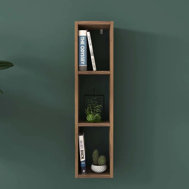 Βιβλιοθήκη Τοίχου 3 Θέσεων (22x18.5x90) A-G 893RAN2309 Walnut