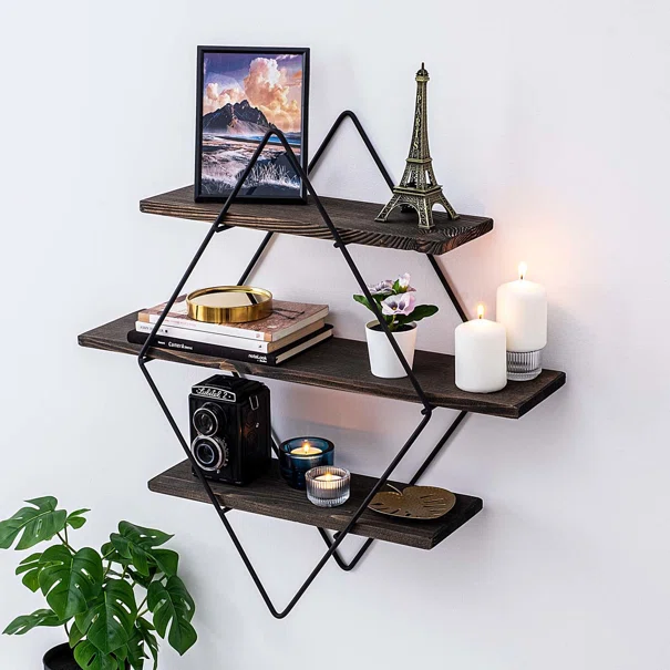Ραφιέρα Τοίχου (38x16x42) A-G Erysimum 491CRT1108 Black Walnut