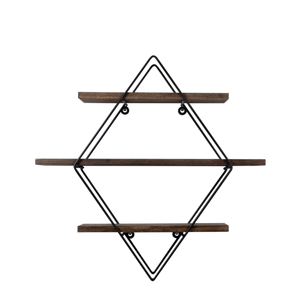 Ραφιέρα Τοίχου (38X16X42) A-G Erysimum 491Crt1108 Black Walnut Οργάνωση & Αποθήκευση Ράφια Μεταλλικά Spitishop