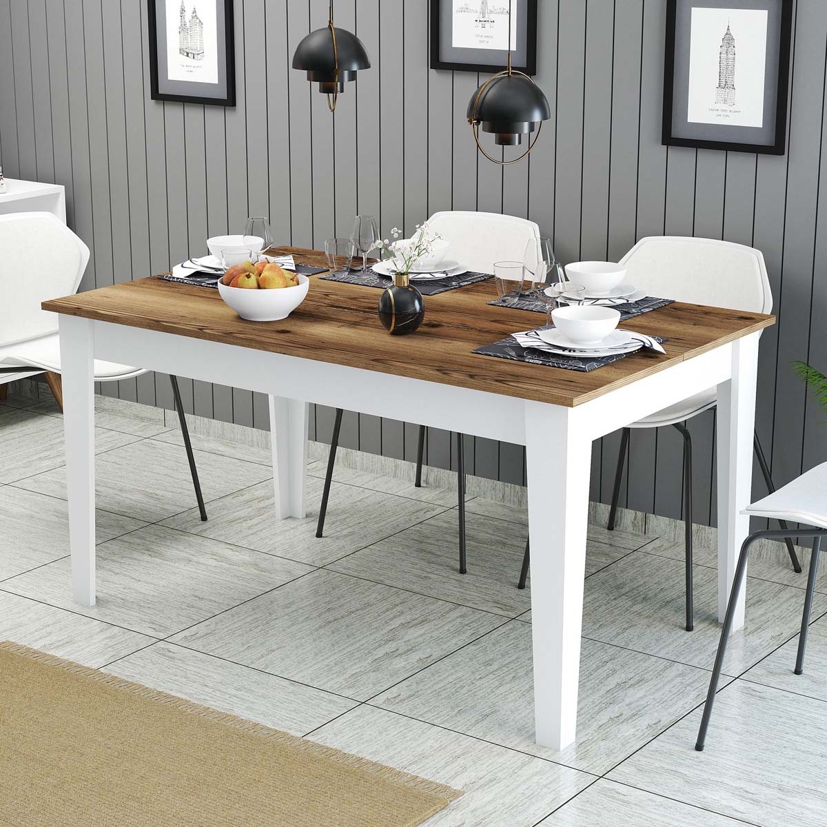 Τραπέζι φαγητού — 145 × 88 × 75 cm — Υλικό δεν δηλώνεται · Spitishop · Κωδικός spitishop-312030
