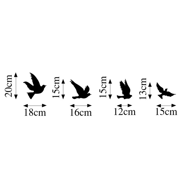 Διακοσμητικά Τοίχου (Σετ 4τμχ) A-G Pigeons 899SKL2355