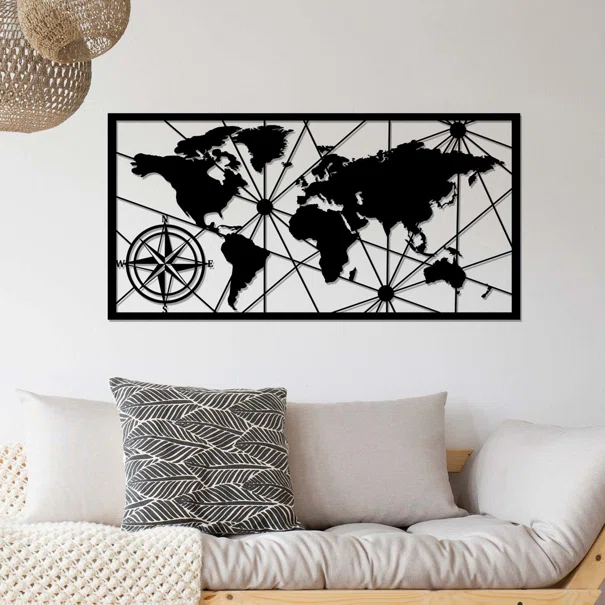 Διακοσμητικό Τοίχου (120x60) A-G World Map Large 891TNL1760