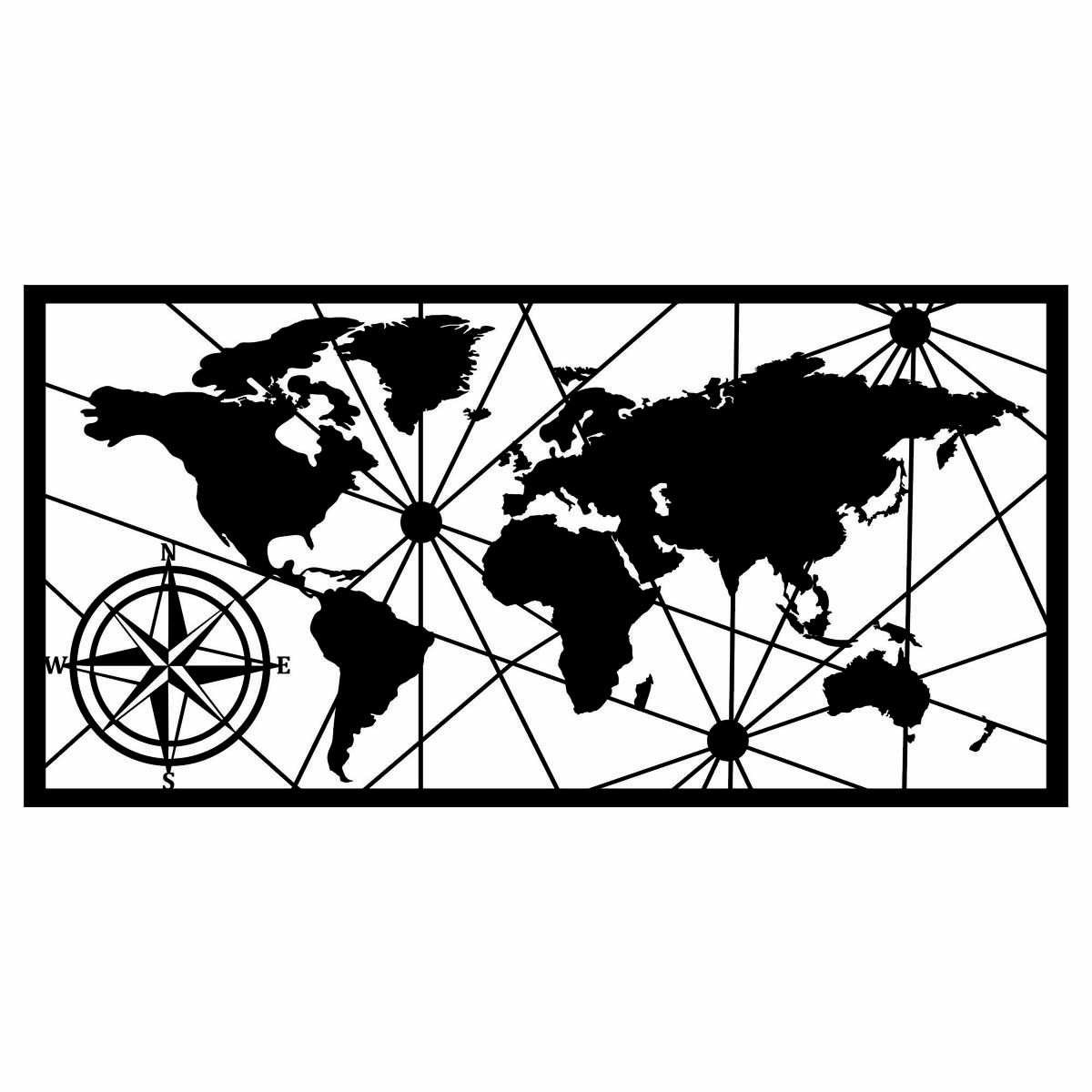 Διακοσμητικό Τοίχου (120x60) A-G World Map Large 891TNL1760