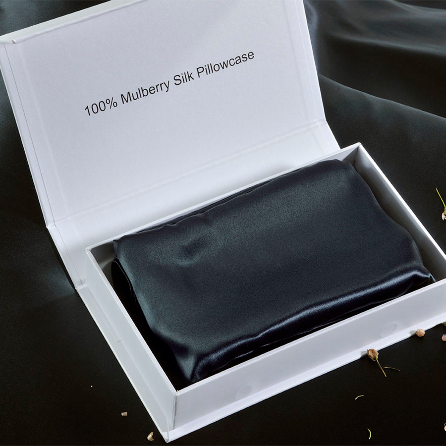 Μεταξωτή Μαξιλαροθήκη Με Φερμουάρ (50x76) Down Town Mulberry Silk Black