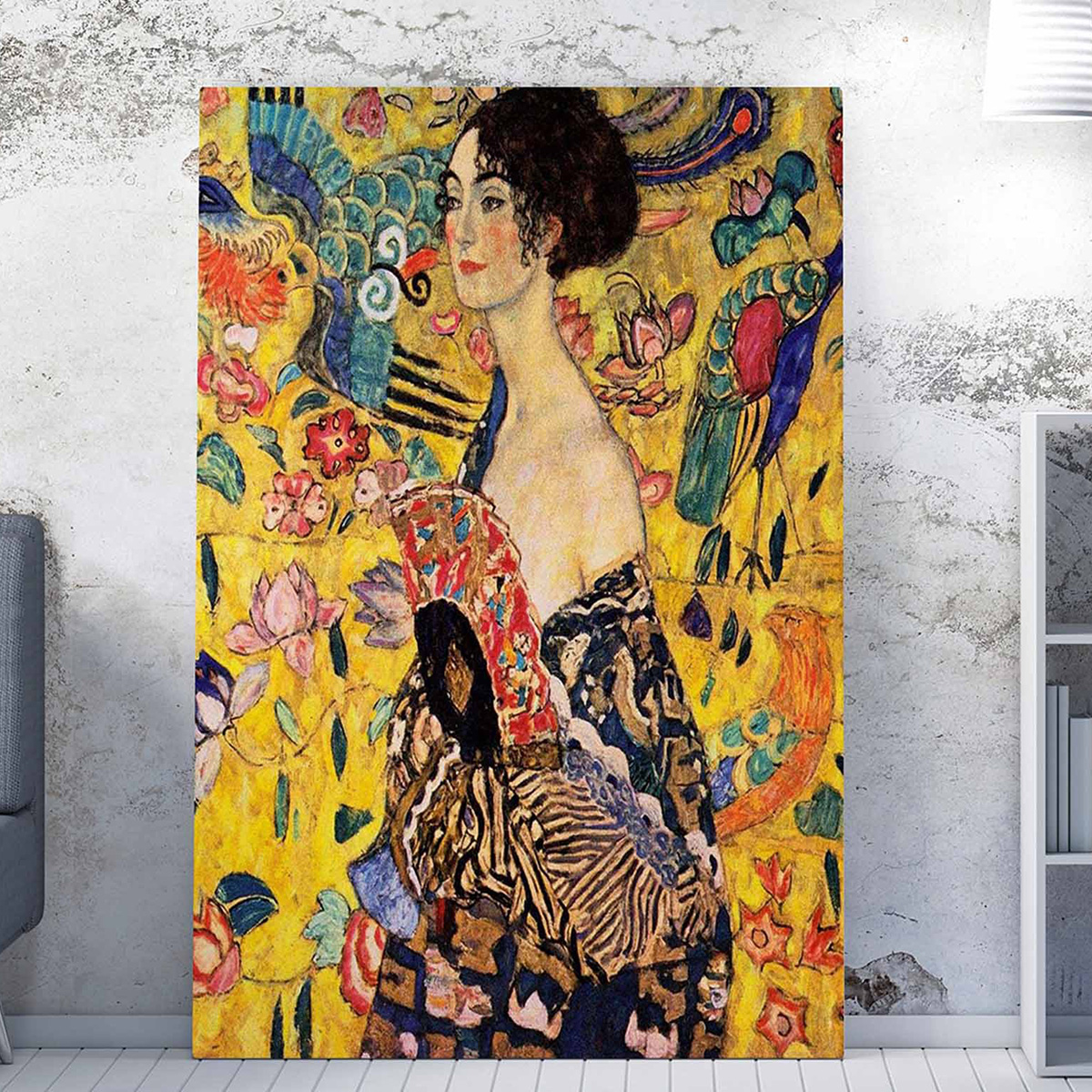Πίνακας (70x100) A-G Dame Mit Facher Gustav Klimt 265VGA1530