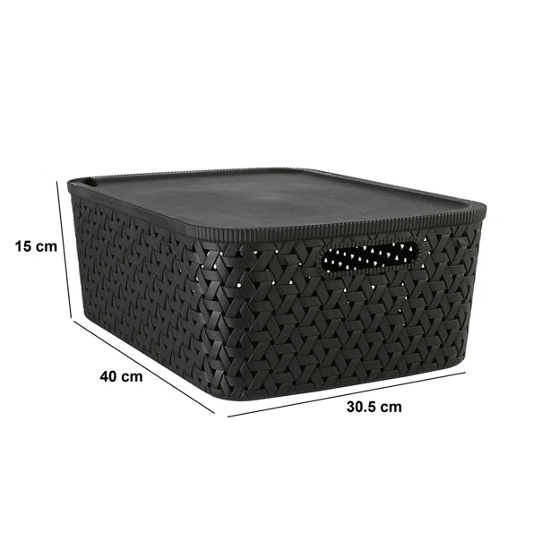 Καλάθι Αποθήκευσης (40x30.5x15) F-V Tressy Black 209336A