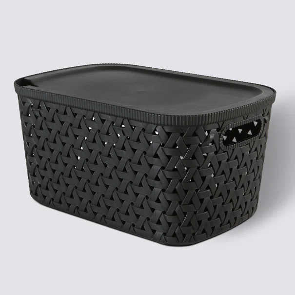 Καλάθι Αποθήκευσης (30x20x15.3) F-V Tressy Black 209335A