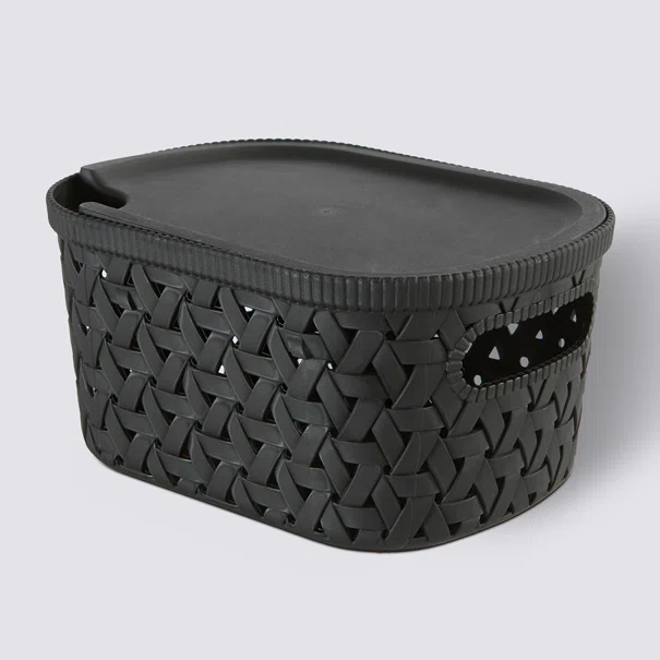 Καλάθι Αποθήκευσης (19.9x15x10.1) F-V Tressy Black 209334A