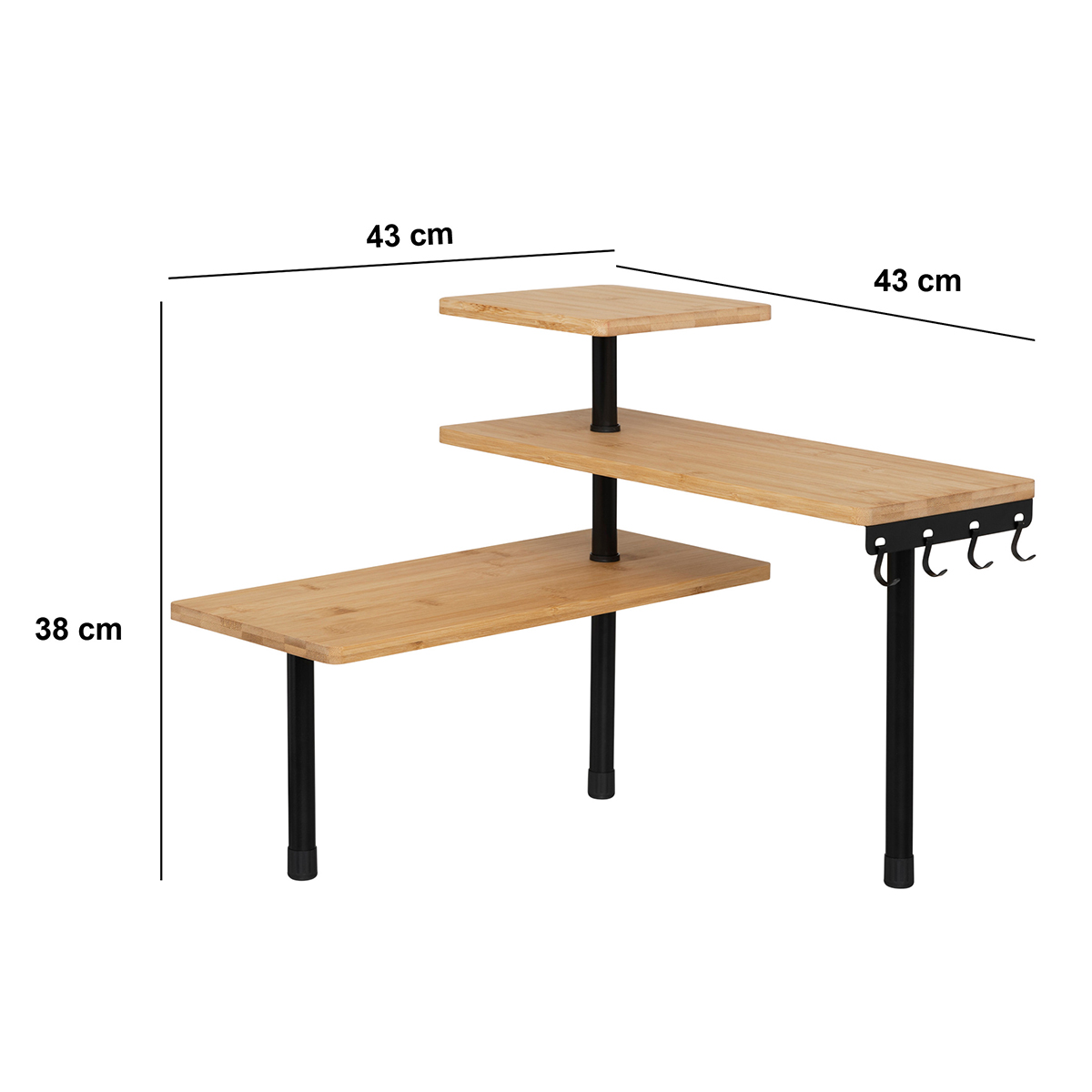 Γωνιακή Ραφιέρα Οργάνωσης Κουζίνας (43X43X38) F-V Shelf 190046 Οργάνωση & Αποθήκευση Βάσεις - Ραφιέρες Spitishop