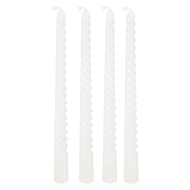 Κεριά Για Κηροπήγιο 25εκ. (Σετ 4τμχ) A-S Hugo Twist White 207036A