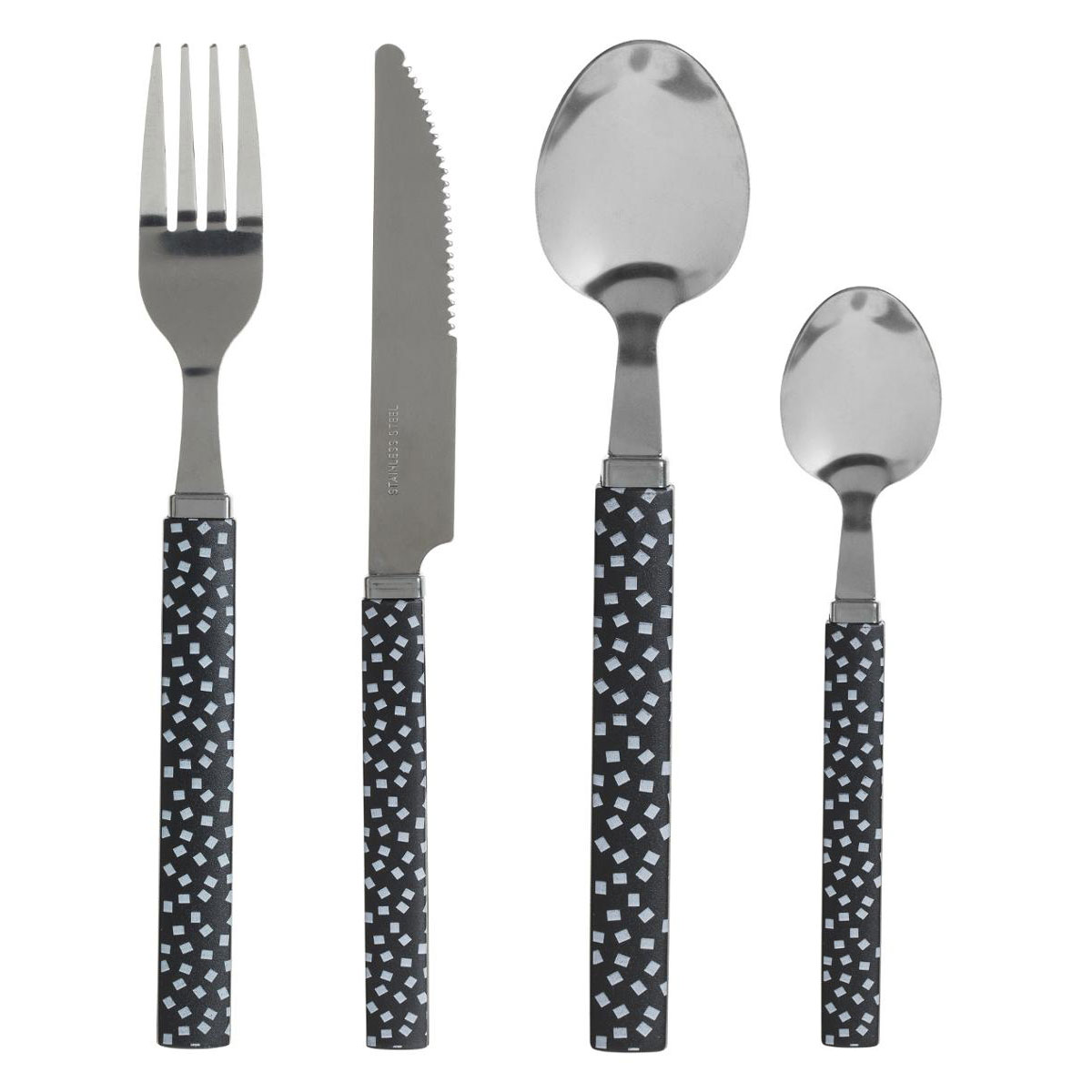 Μαχαιροπίρουνα Με Βάση (Σετ 24τμχ) S-D Geo Black 150005C