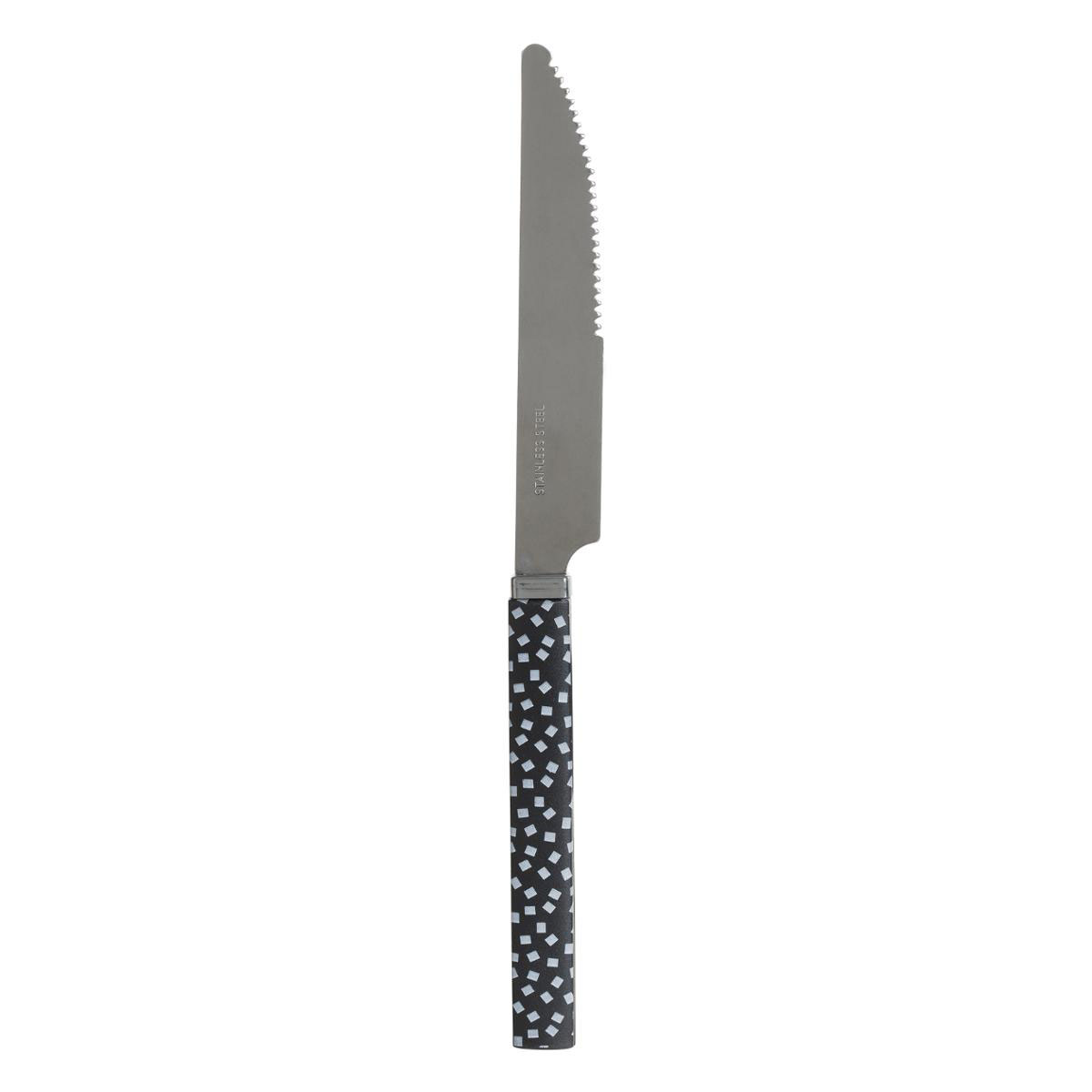 Μαχαιροπίρουνα με Βάση (Σετ 24Τμχ) S-D Geo Black 150005C Είδη Σερβιρίσματος Σετ Spitishop