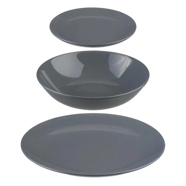 Σετ Πιάτα 18τμχ S-D Colorama Grey 154520C