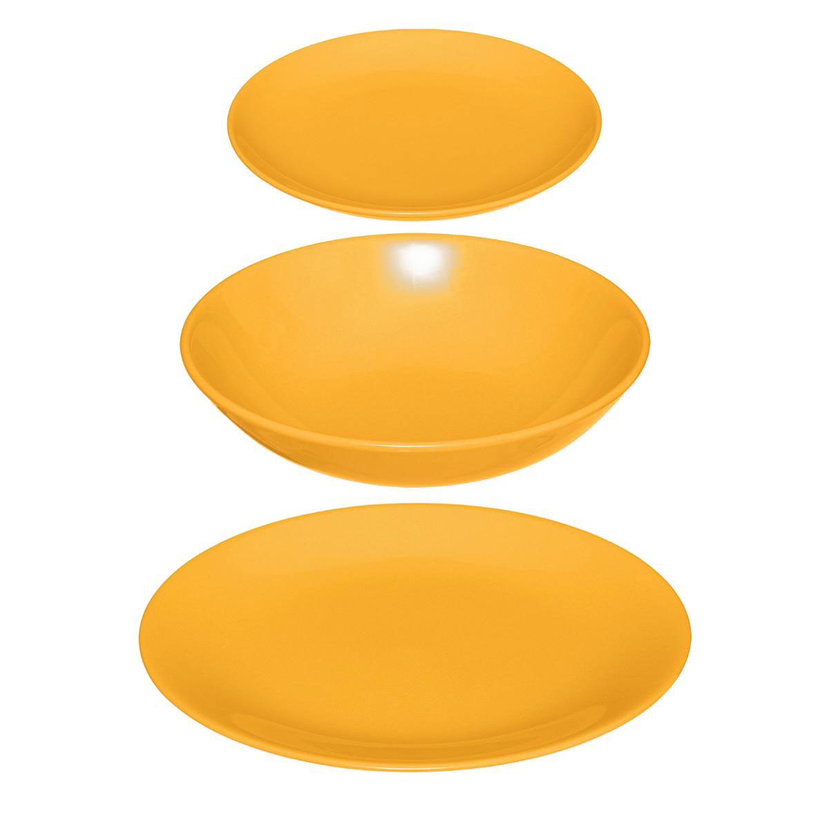 Σετ Πιάτα 18τμχ S-D Colorama Yellow 154520K