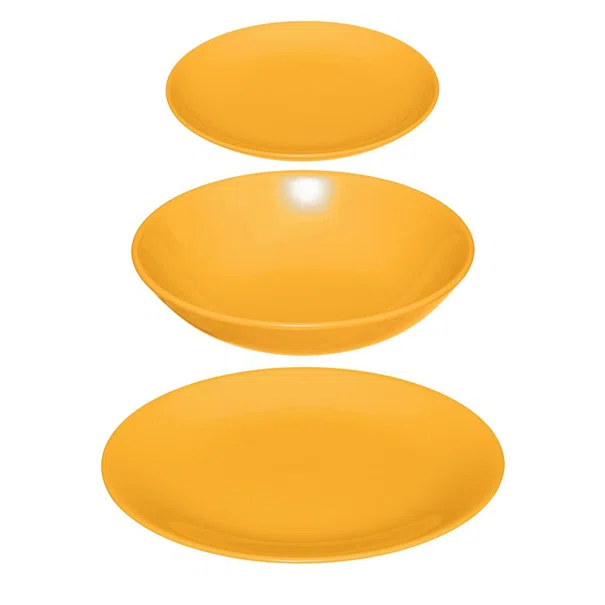 Σετ Πιάτα 18τμχ S-D Colorama Yellow 154520K