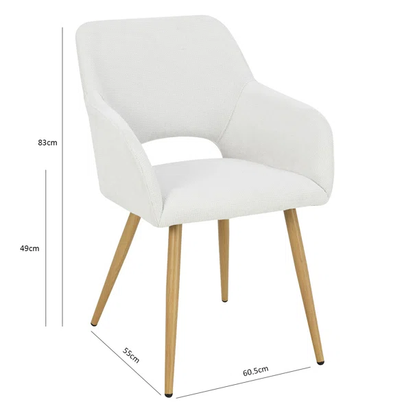 Καρέκλα Τραπεζαρίας (60.5x55x83) Spitishop Tiyana Ecru