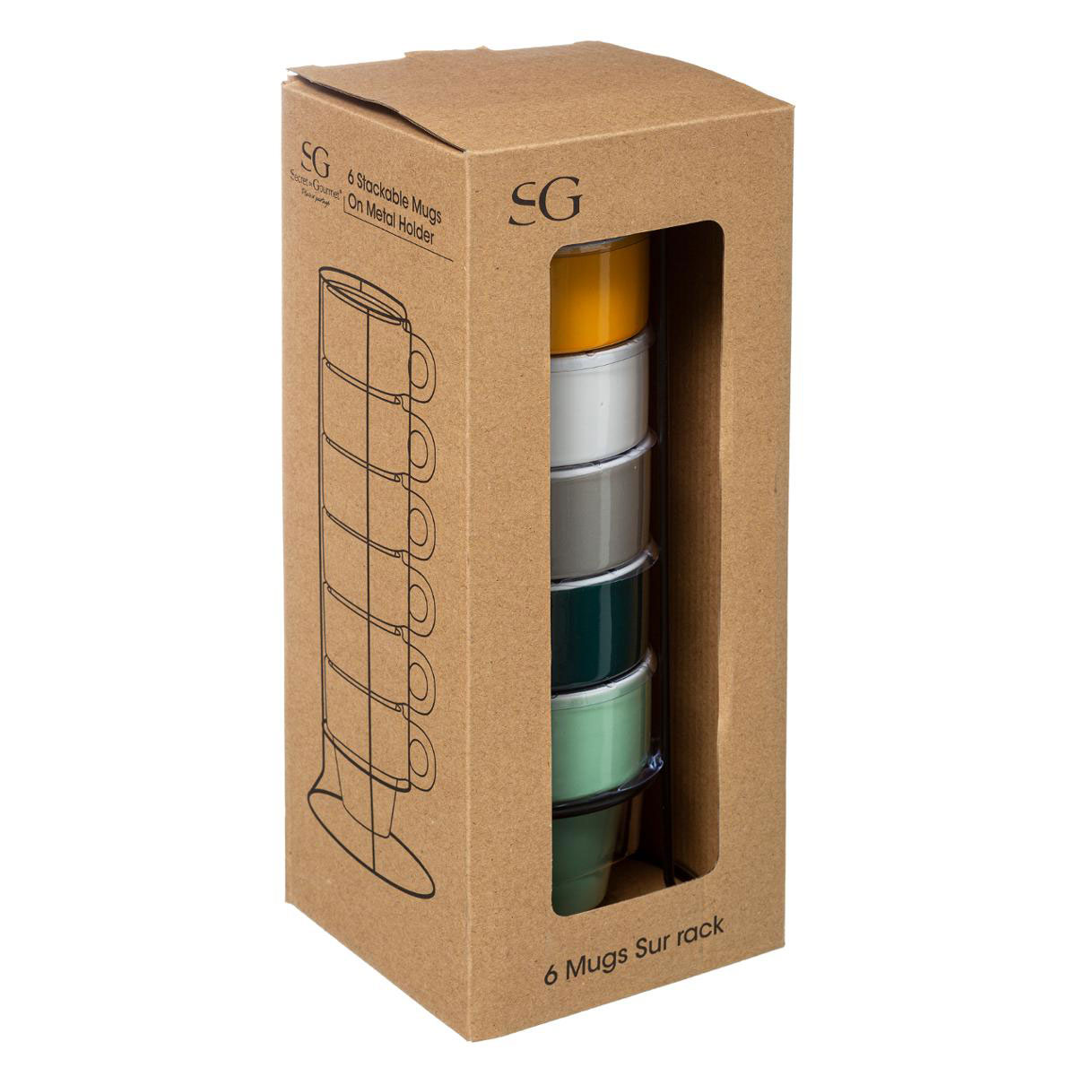 Κούπες 260ml Με Στάντ (Σετ 6τμχ) S-D Colorama 211719726A